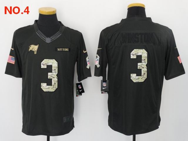 Men's Tampa Bay Buccaneers 3 Jameis Winston Jesey NO.4;